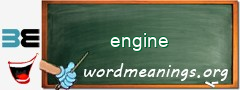 WordMeaning blackboard for engine